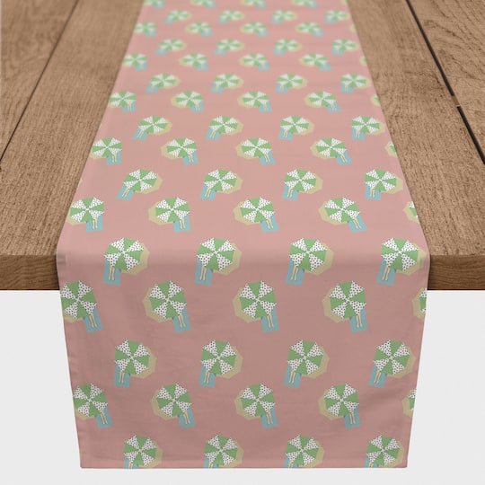 72" Umbrella Pattern Cotton Twill Runner